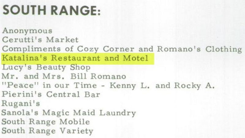 Tinas Katalina (Katalina Motel and Cafe) - 1971 Jeffers High Yearbook Ad (newer photo)